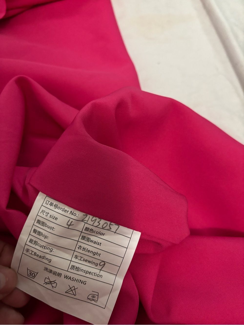 Strapless Fuchsia Ruffle-Detail Evening Gown - Picture 6 of 6